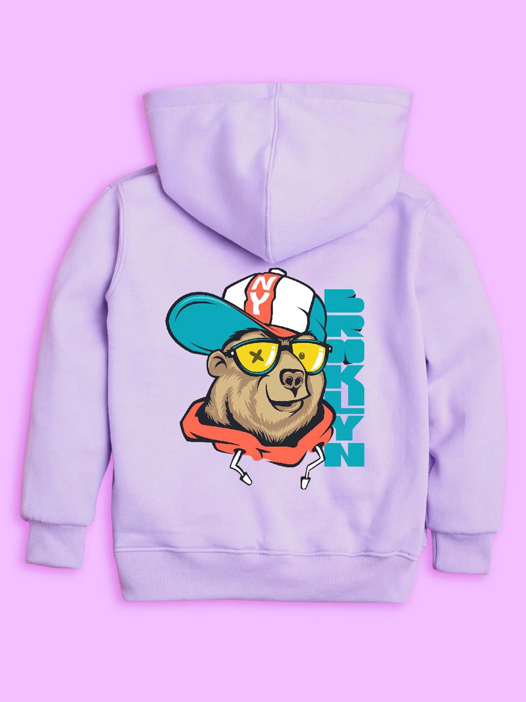 

BAESD Kids Graphic Printed Hooded Long Sleeves Fleece Pullover Sweatshirt, Purple