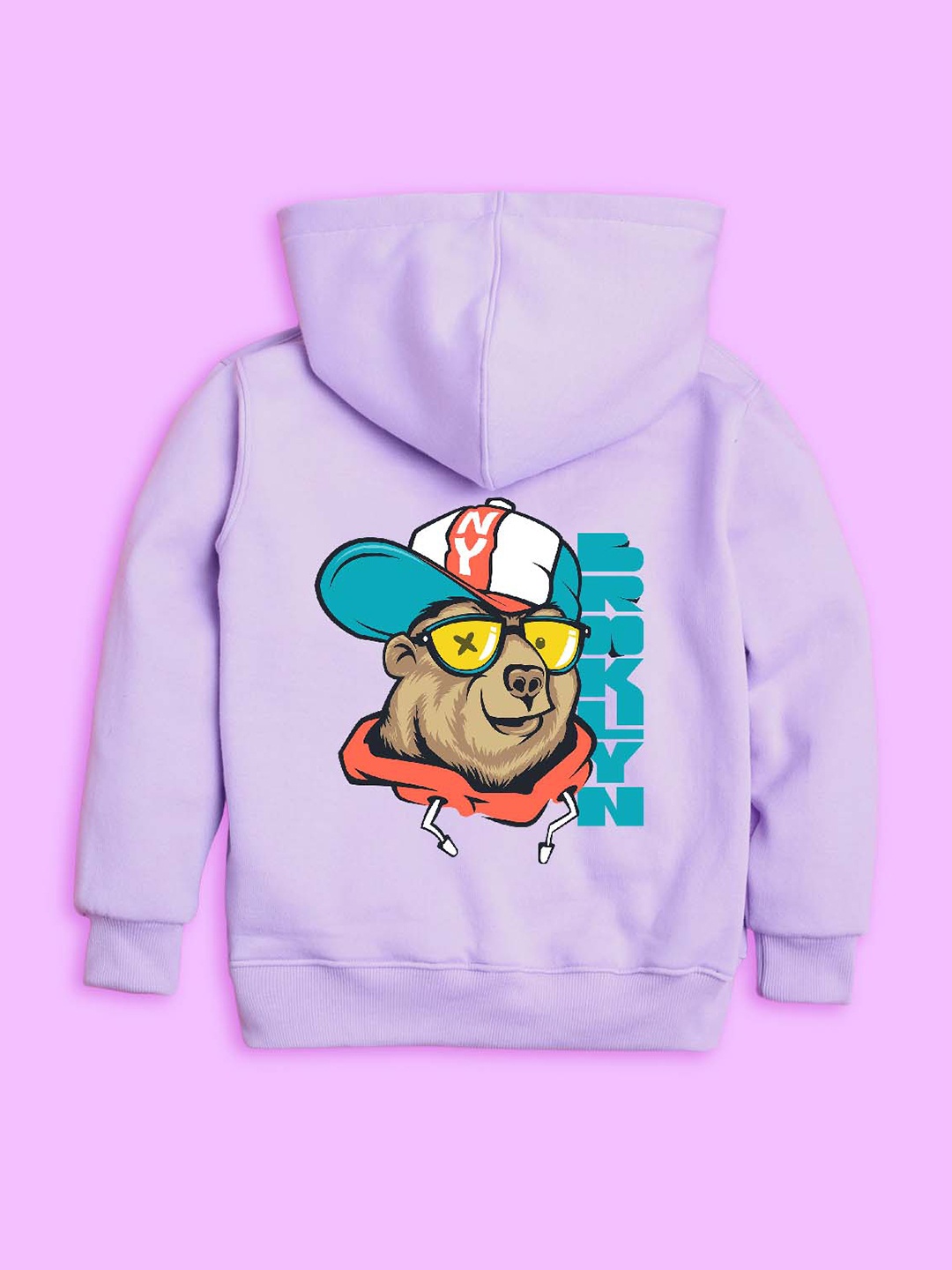 

BAESD Kids Graphic Printed Hooded Fleece Sweatshirt, Purple