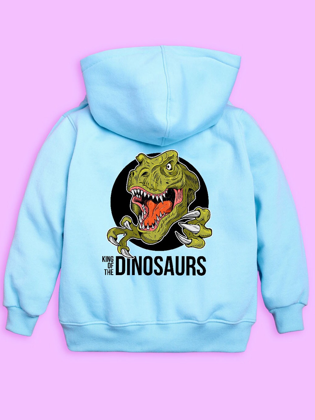 

BAESD Kids Dinosaur Printed Hooded Fleece Pullover, Blue