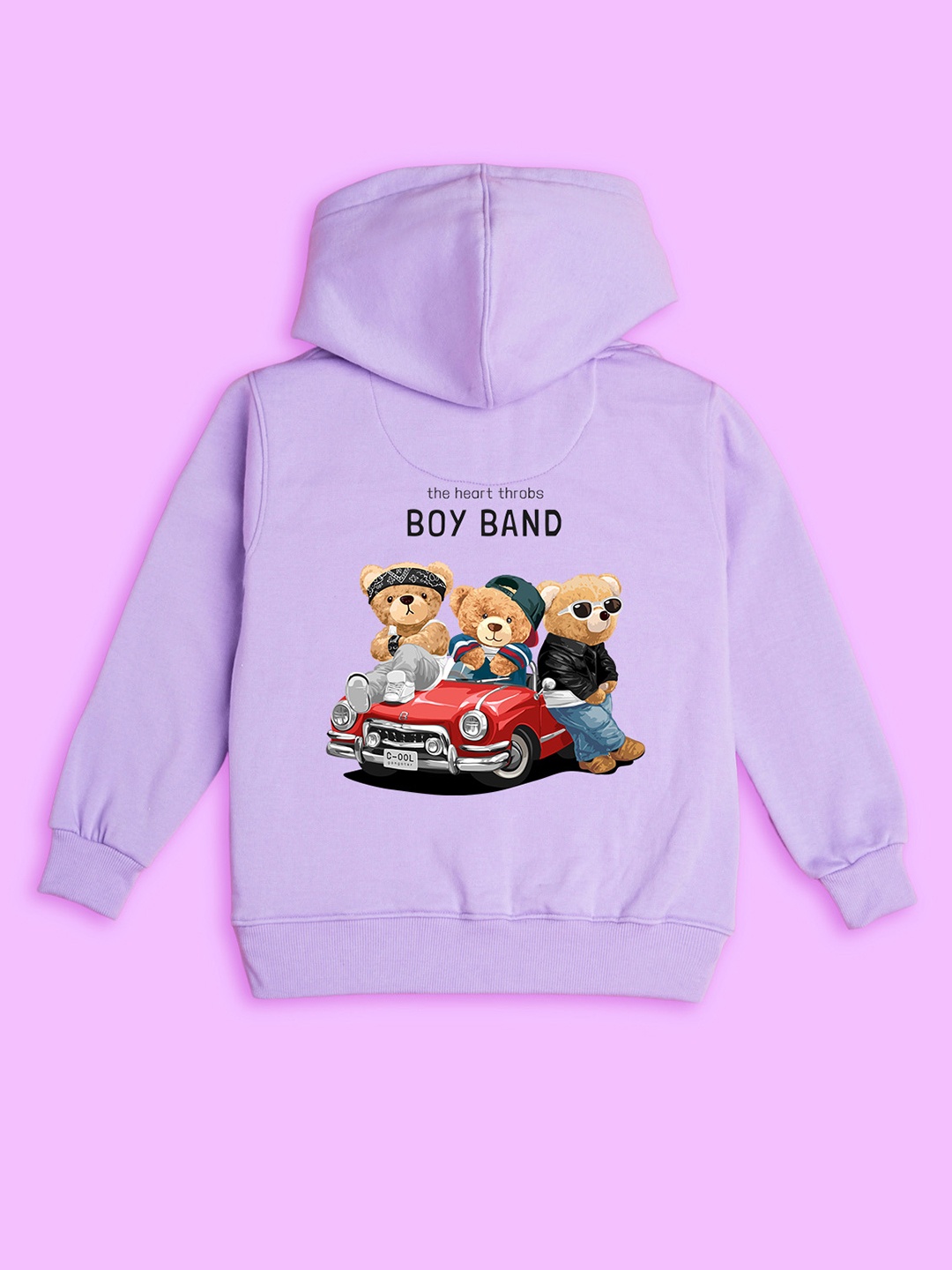

BAESD Kids Graphic Printed Hooded Fleece Pullover, Purple