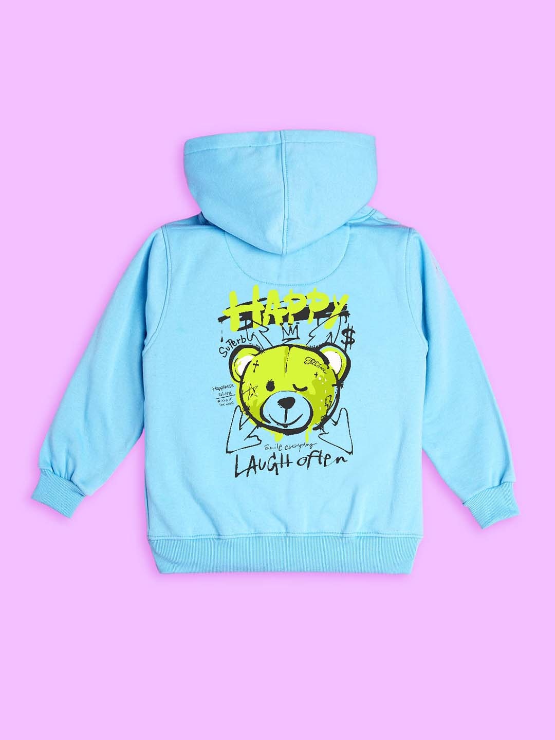 

BAESD Kids Graphic Printed Hooded Fleece Pullover, Blue