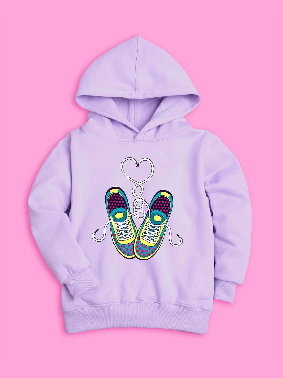 

BAESD Girls Shoes Printed Fleece Hooded Pullover Sweatshirt, Purple