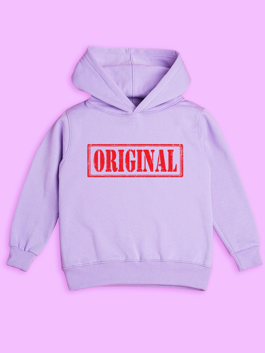 

BAESD Kids Typography Printed Hooded Long Sleeves Fleece Pullover Sweatshirt, Purple