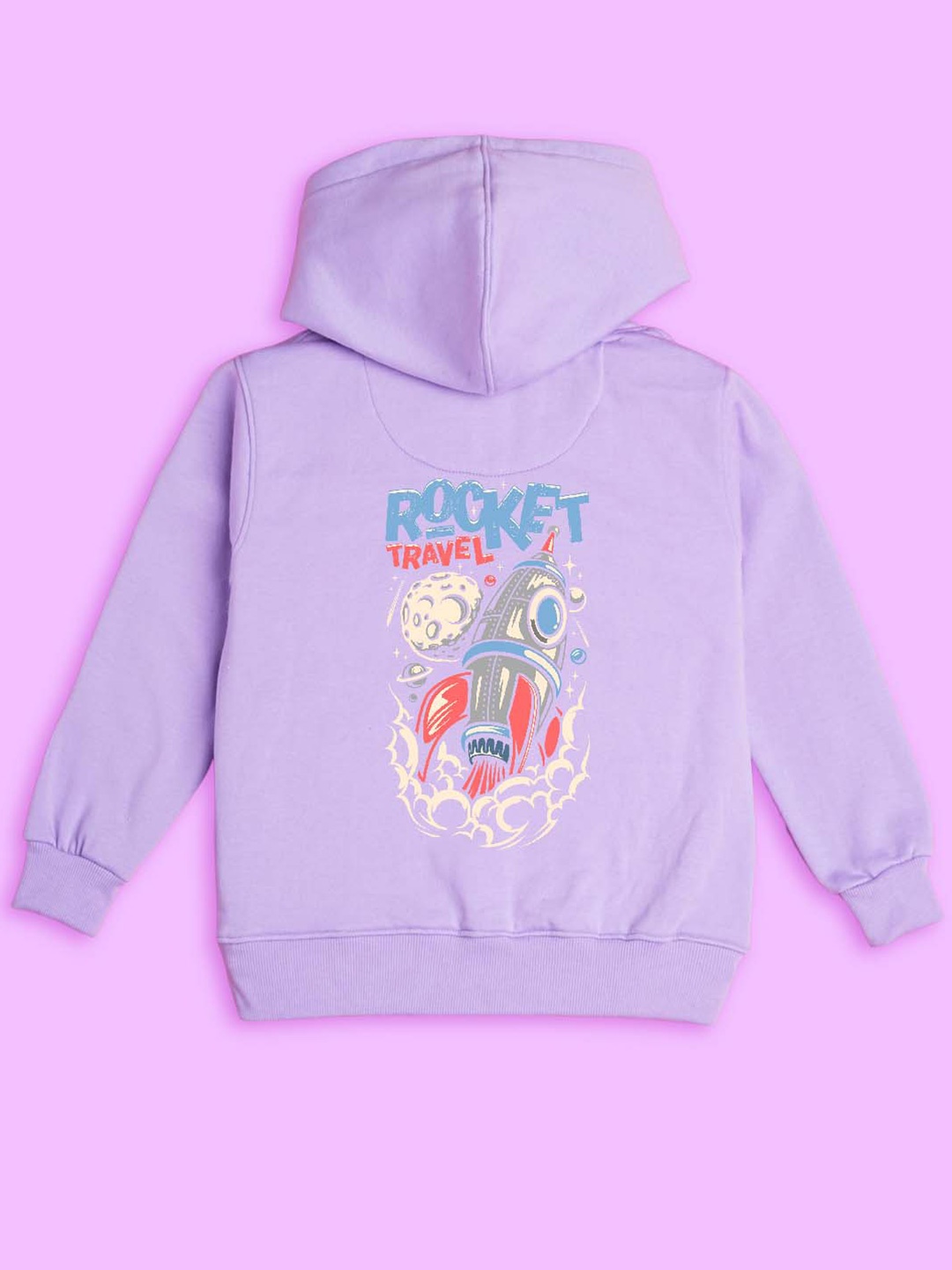 

BAESD Kids Typography Printed Hooded Fleece Pullover, Purple