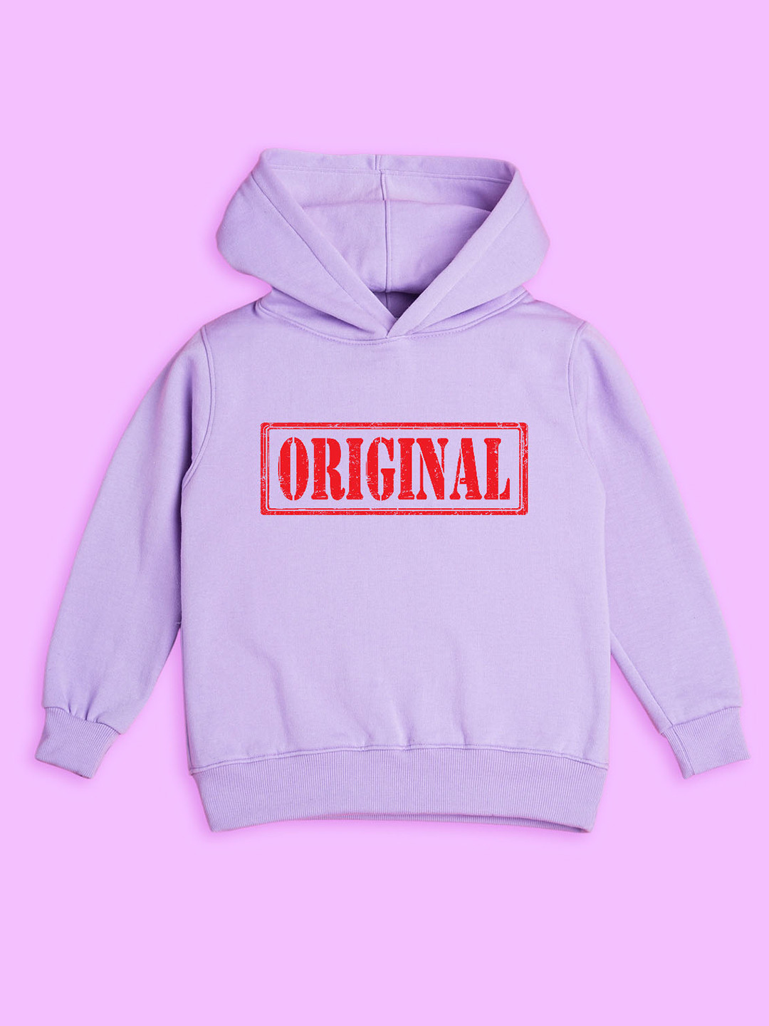

BAESD Kids Typography Printed Fleece Hooded Pullover, Purple