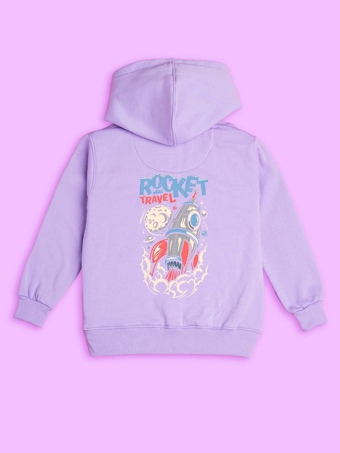 

BAESD Kids Typography Printed Hooded Fleece Sweatshirt, Purple