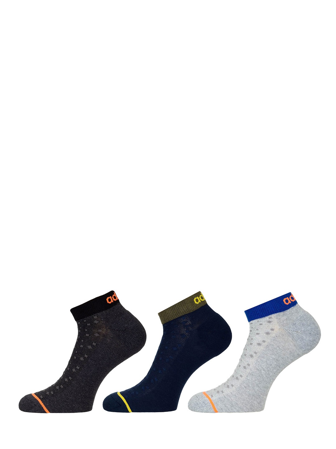 

ADIDAS Men Pack of 3 Heel & Toe Terry Low Cut Socks, Charcoal