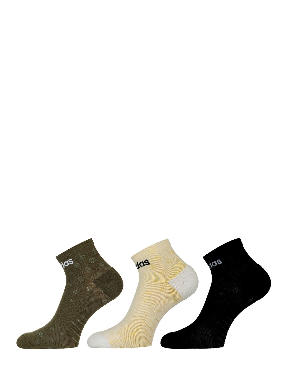 

ADIDAS Men Pack of 3 Heel & Toe Terry Ankle Socks, Cream