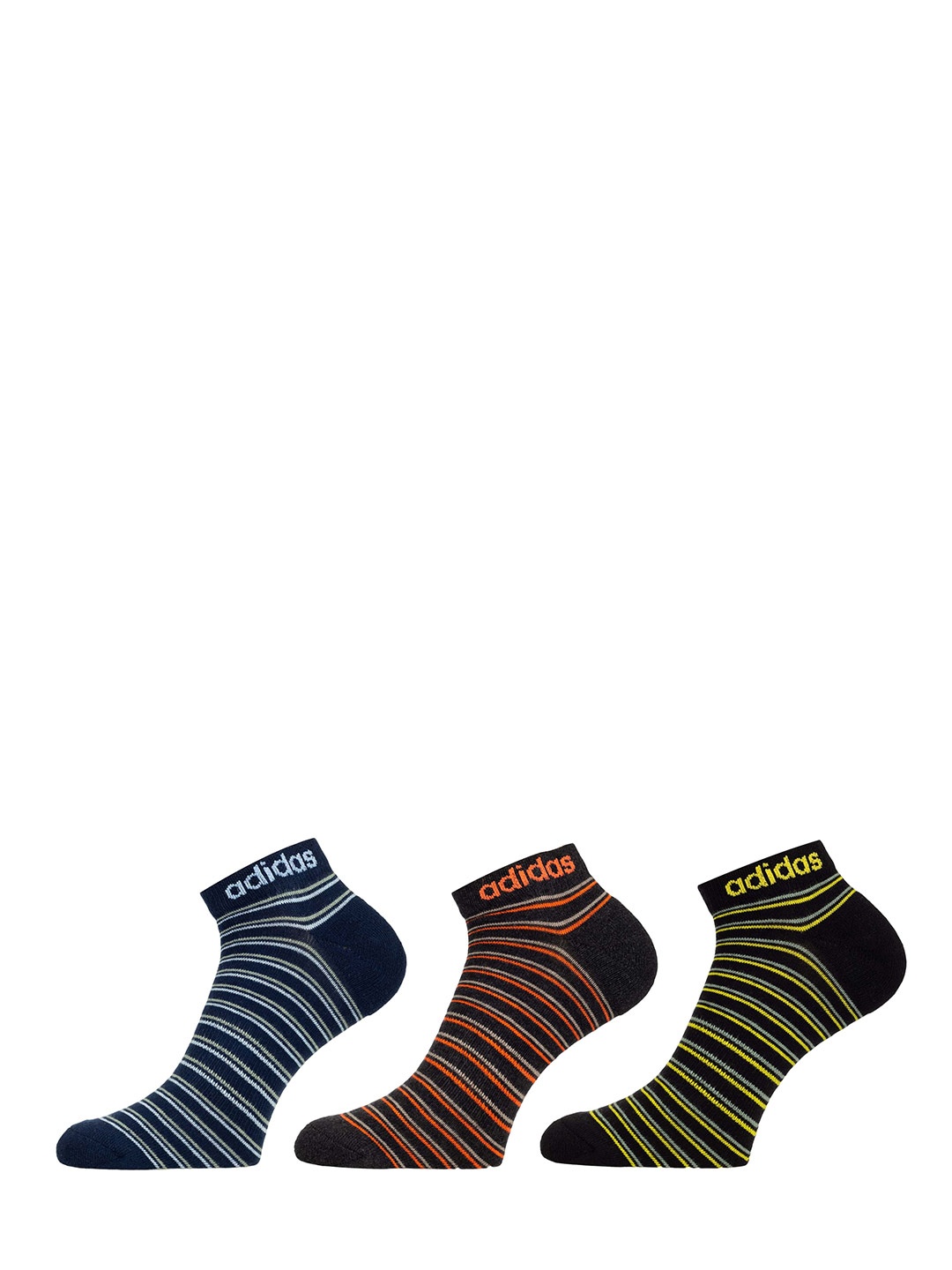 

ADIDAS Men Pack of 3 Heel & Toe Terry Low Cut Socks, Navy blue