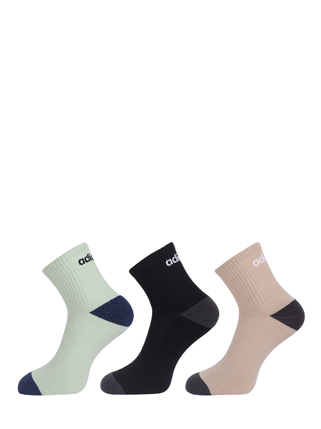 

ADIDAS Men Pack of 3 Ht Select Terry Ankle Socks, Green