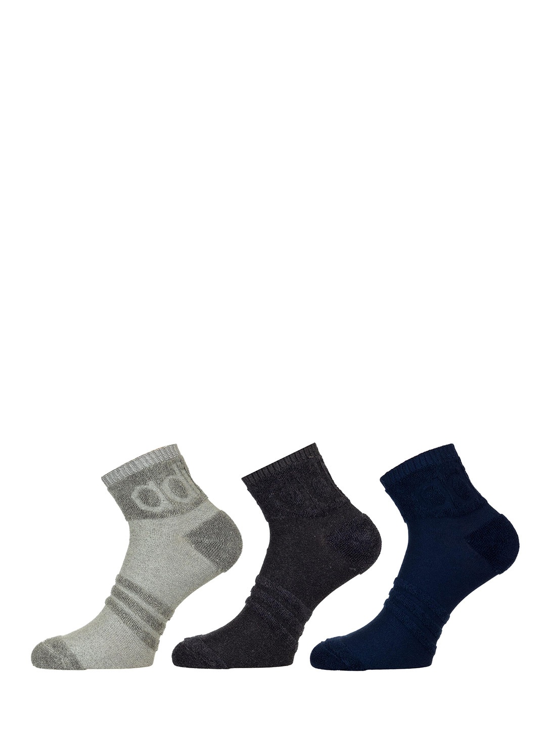 

ADIDAS Men Pack of 3 Reverse Terry Ankle Socks, Grey