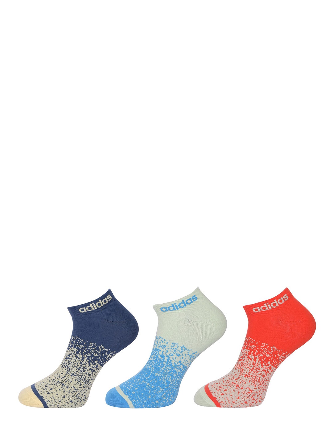 

ADIDAS Men Pack of 3 Flat Knit Low Cut Socks, Blue