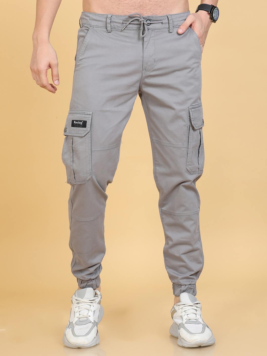 

Reslag Men Cotton Cargos, Grey