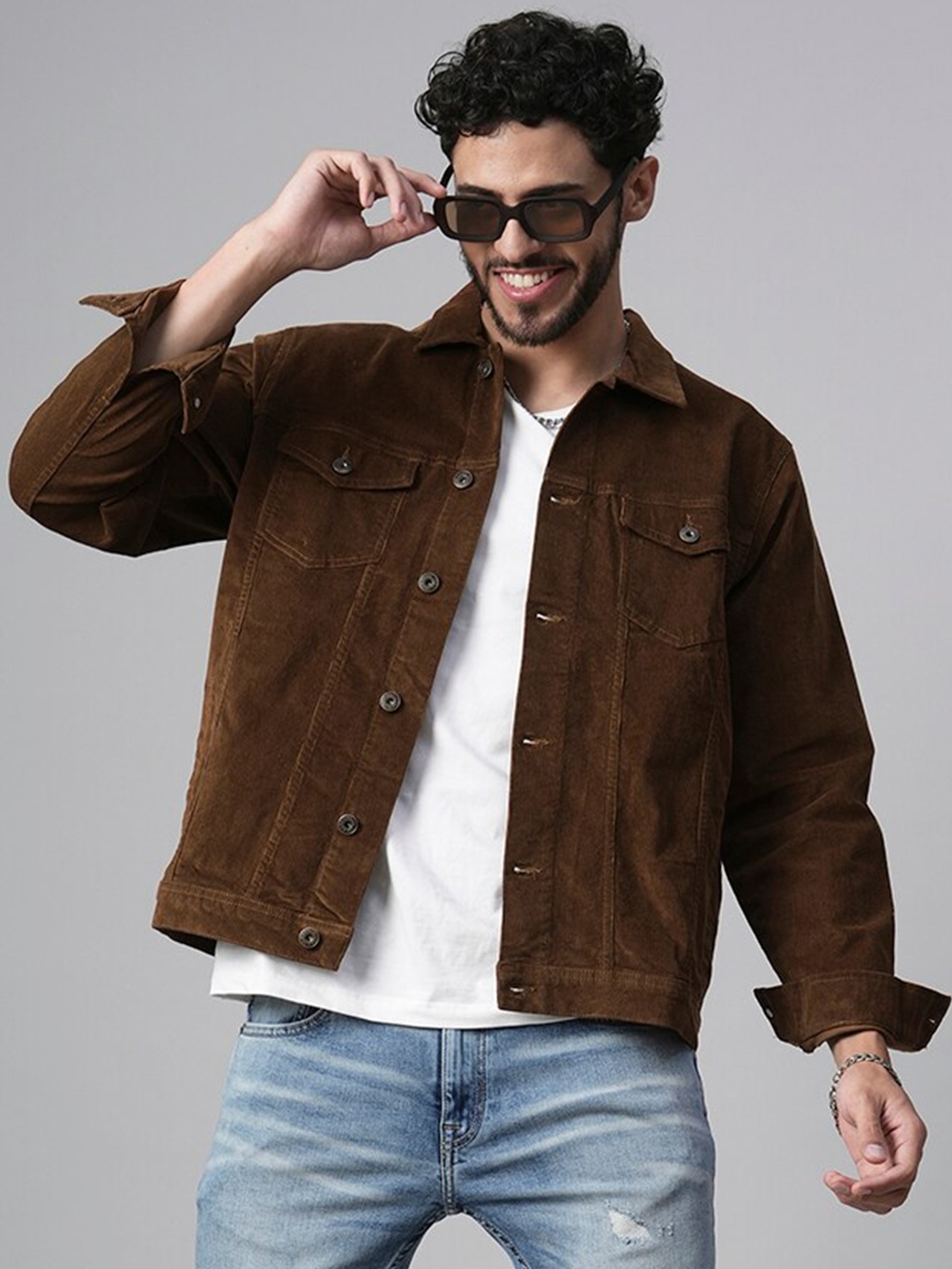 

PRONK Corduroy Lightweight Tailored Jacket, Tan