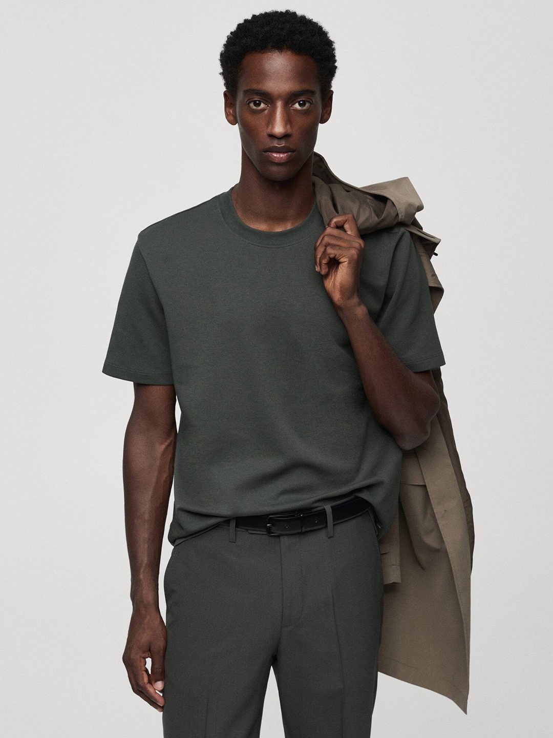 

MANGO MAN Anti Odour Performance T-shirt, Charcoal