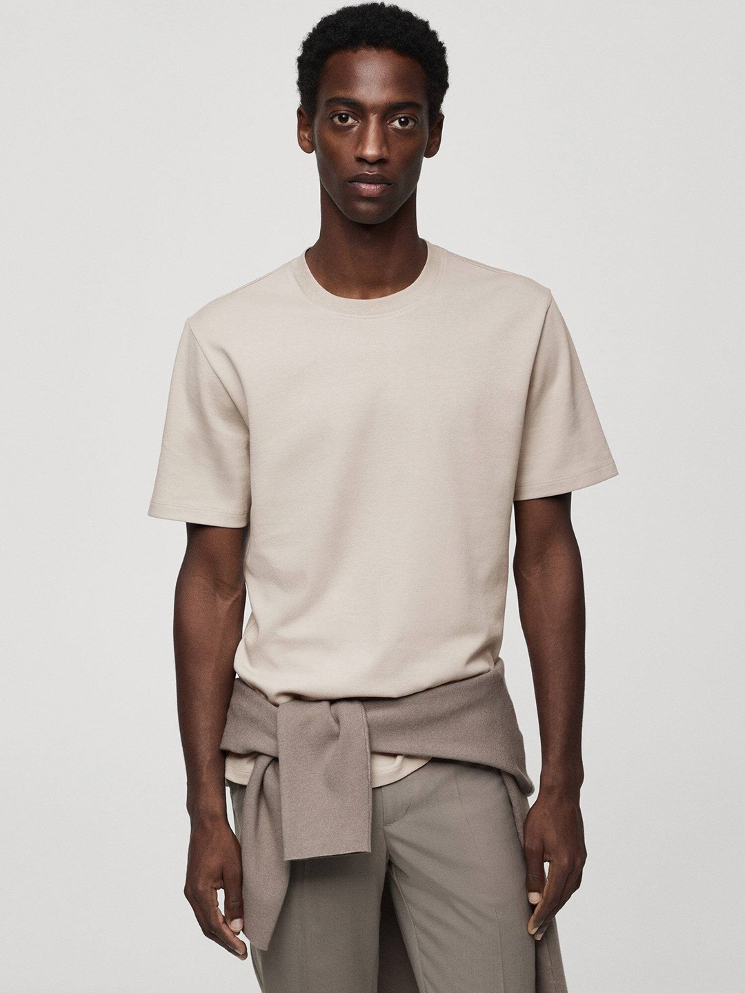 

MANGO MAN Performance Relaxed Fit T-shirt, Grey