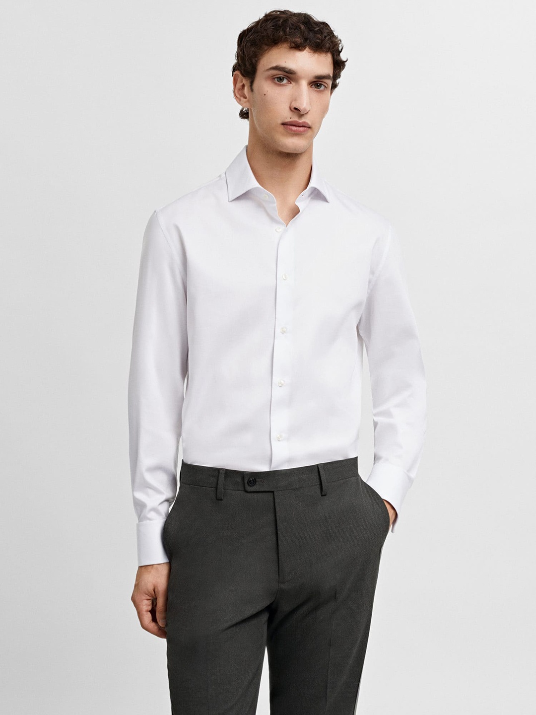 

MANGO MAN Opaque Formal Shirt, White