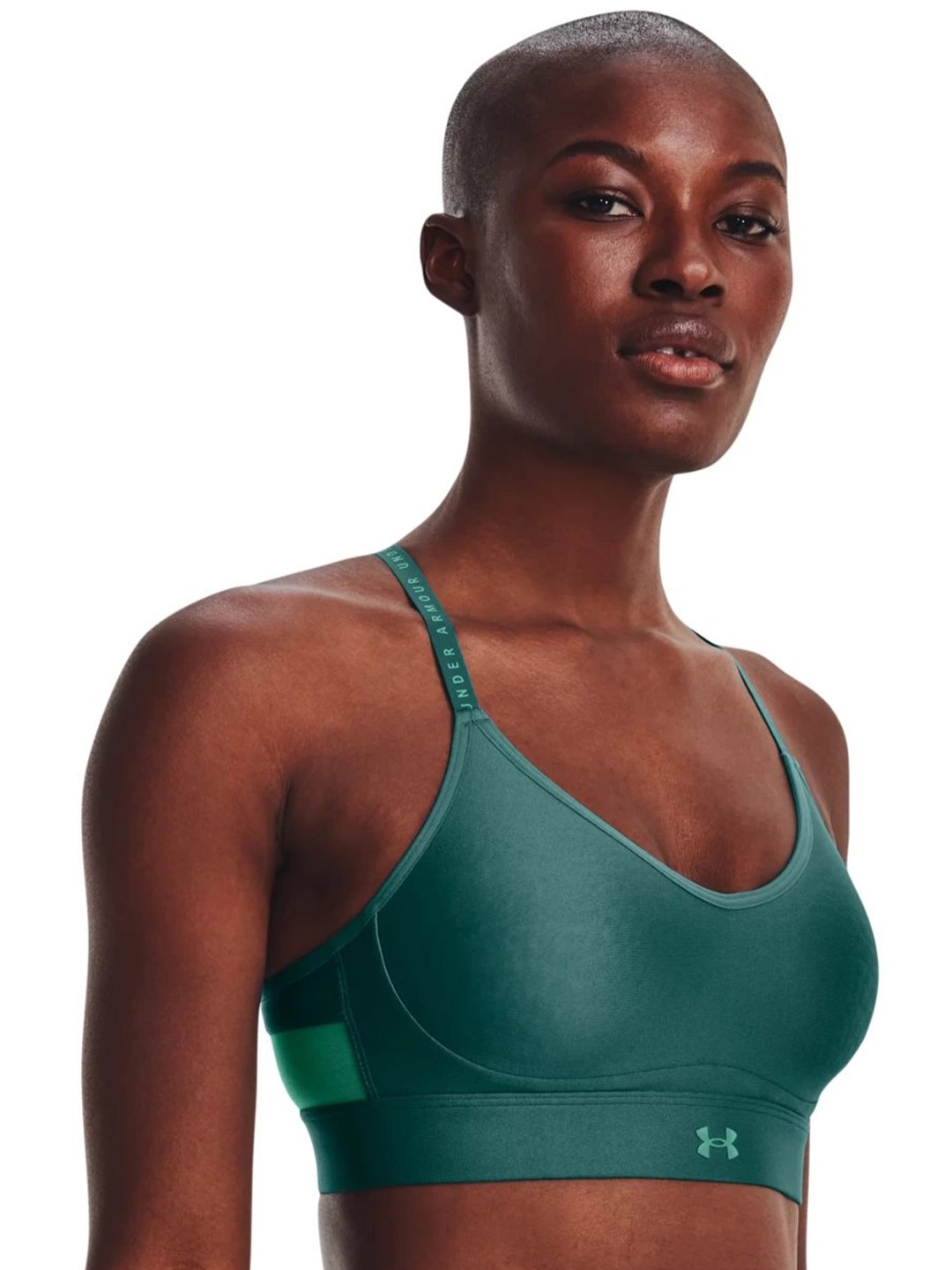 

UNDER ARMOUR Crossback Mid Heather Lightly Padded Organic Workout Bra, Green