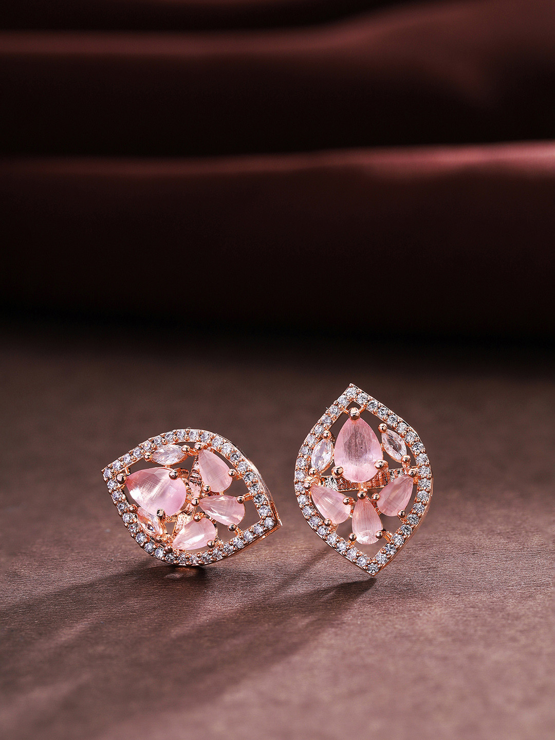 

Priyaasi Rose Gold-Plated Contemporary Studs Earrings