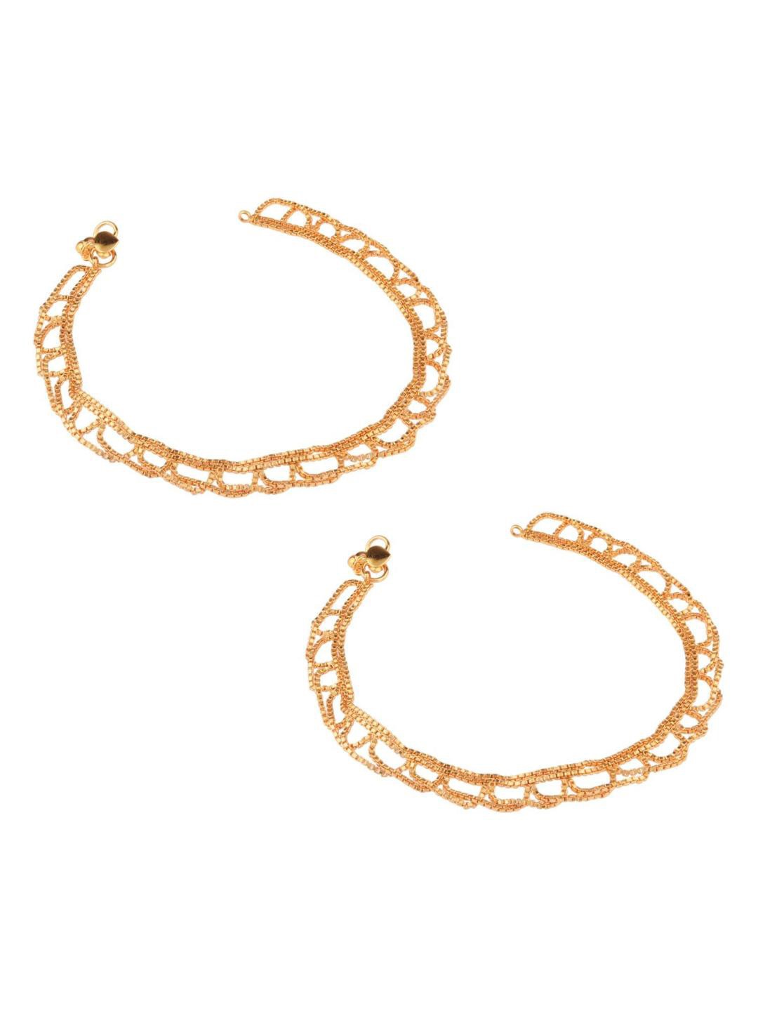 

Efulgenz Textured Anklets, Yellow
