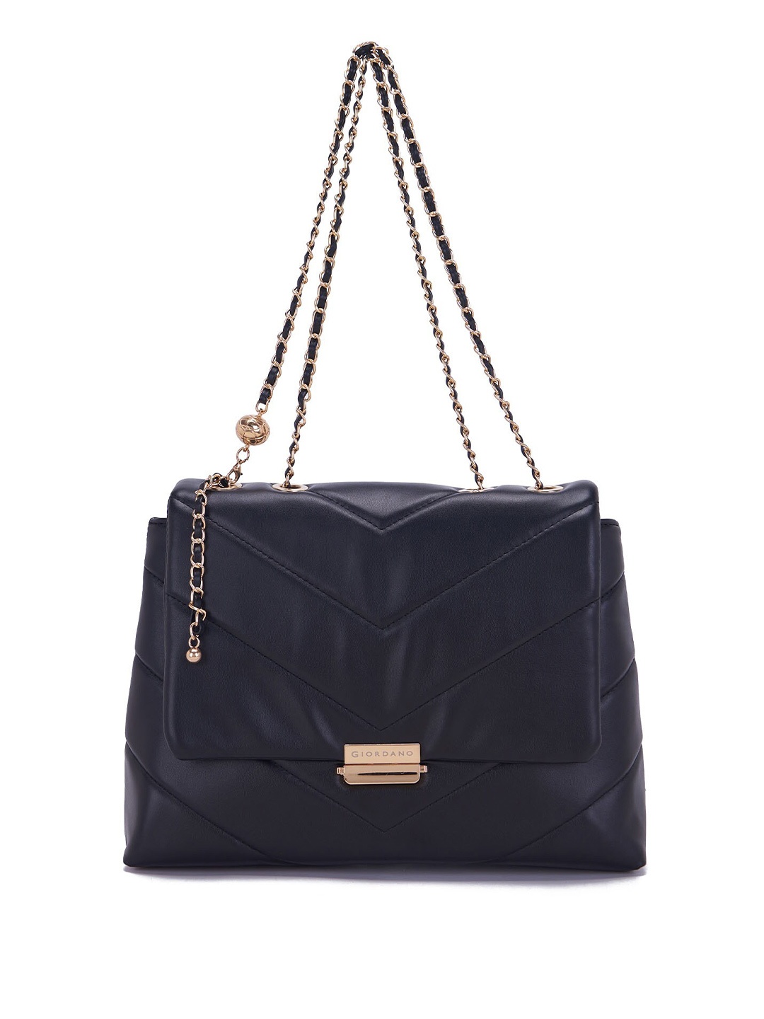 

GIORDANO Quilted Structured Handheld Bag, Black