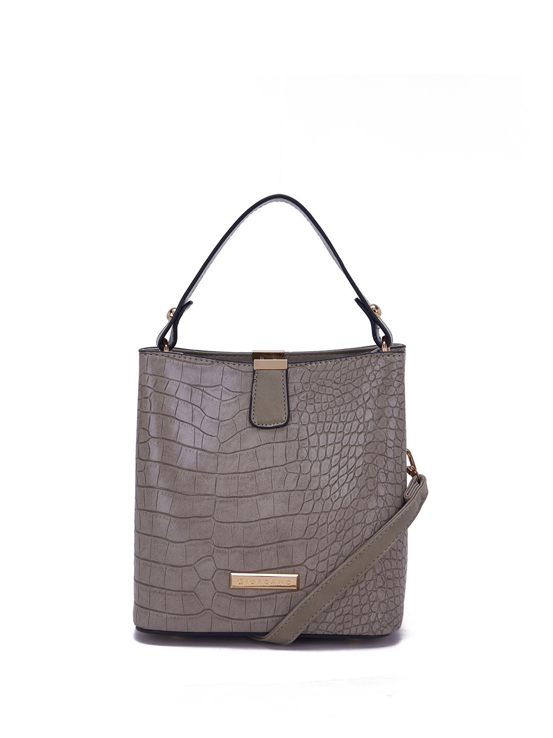 

GIORDANO Textured PU Oversized Bucket Handheld Bag, Grey