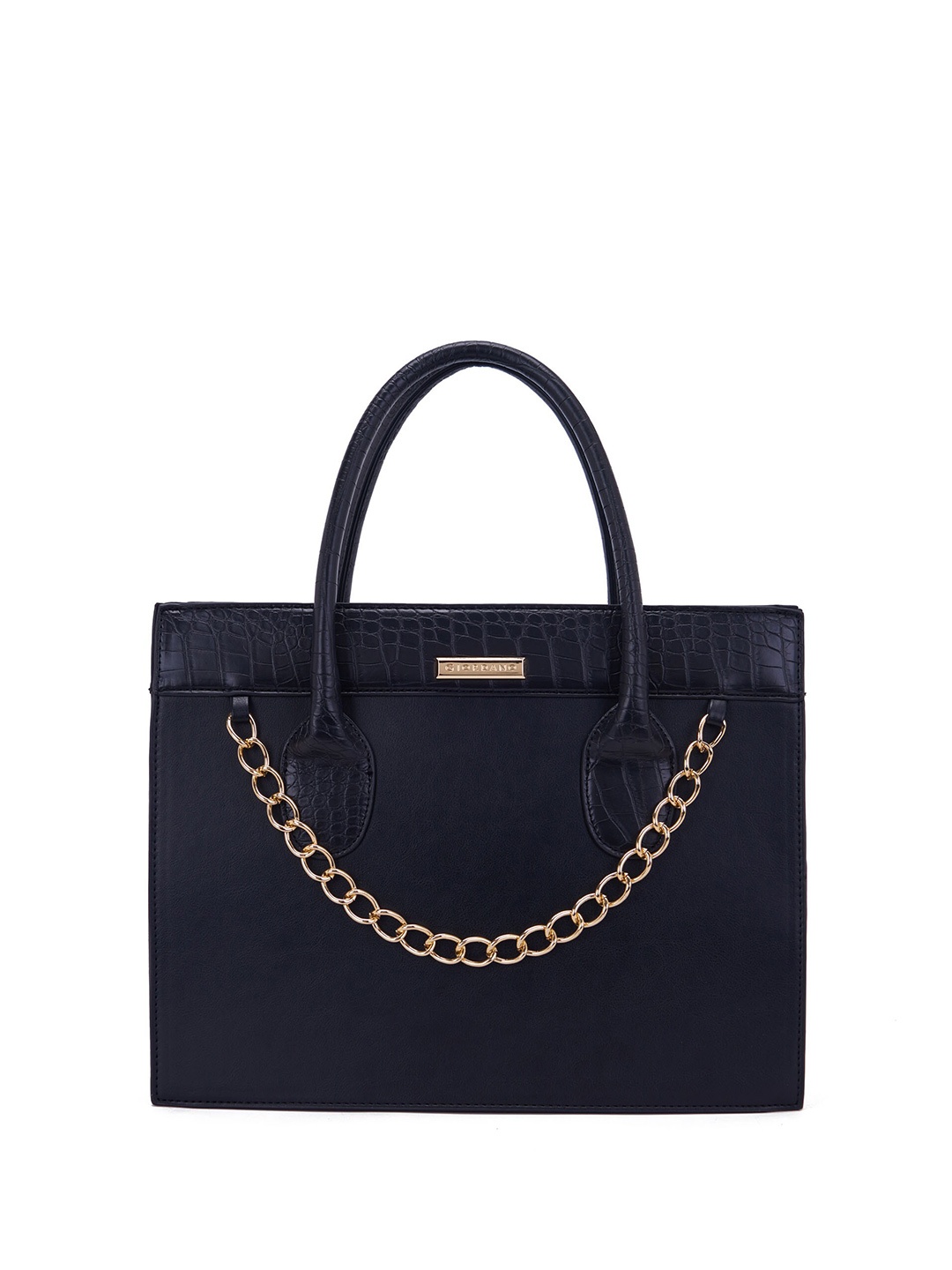 

GIORDANO Black PU Shopper Handheld Bag