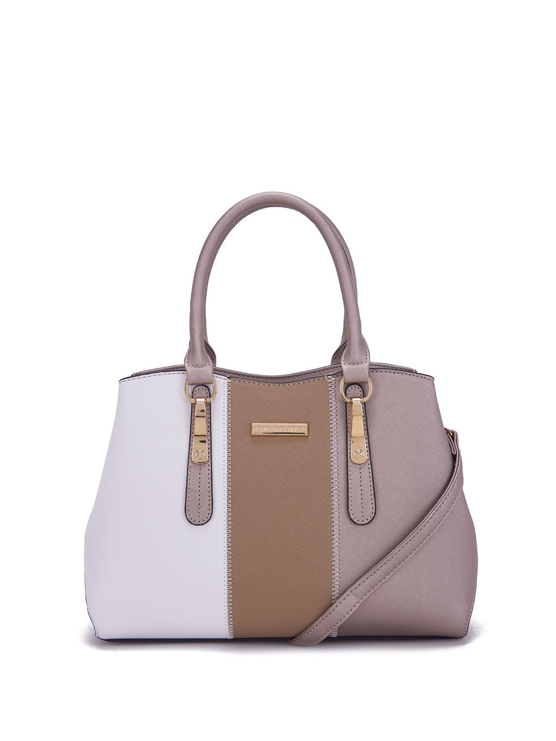 

GIORDANO Colourblocked PU Structured Handheld Bag, Grey