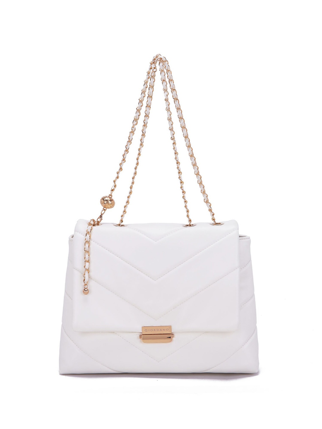 

GIORDANO Textured PU Structured Satchel, White