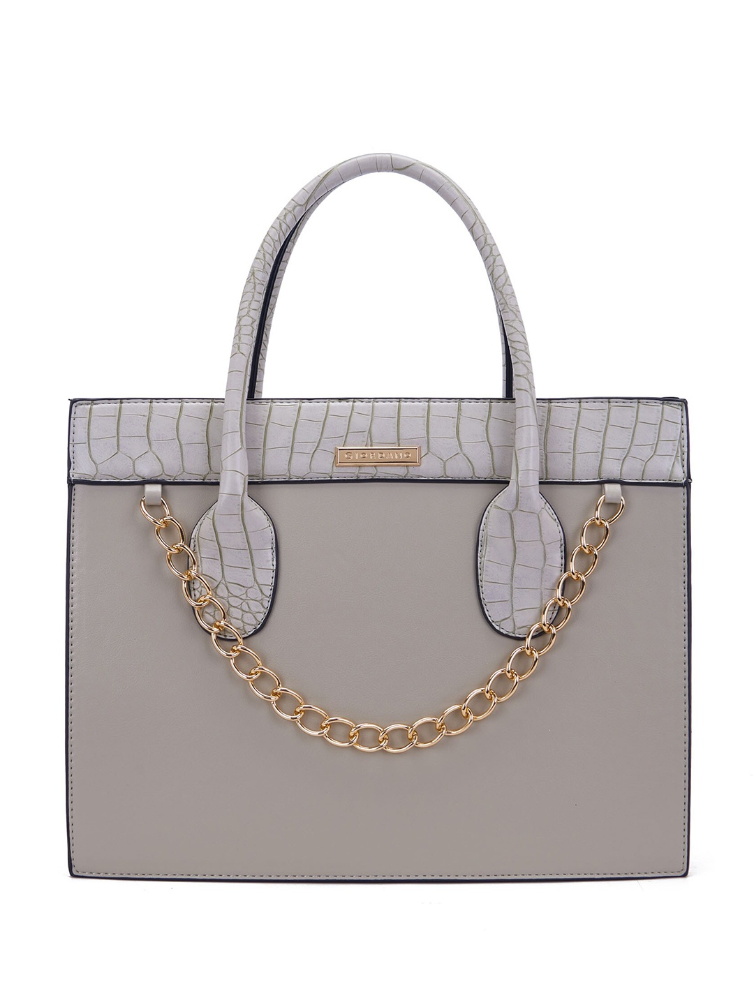 

GIORDANO Textured Structured Handheld Bag, Grey