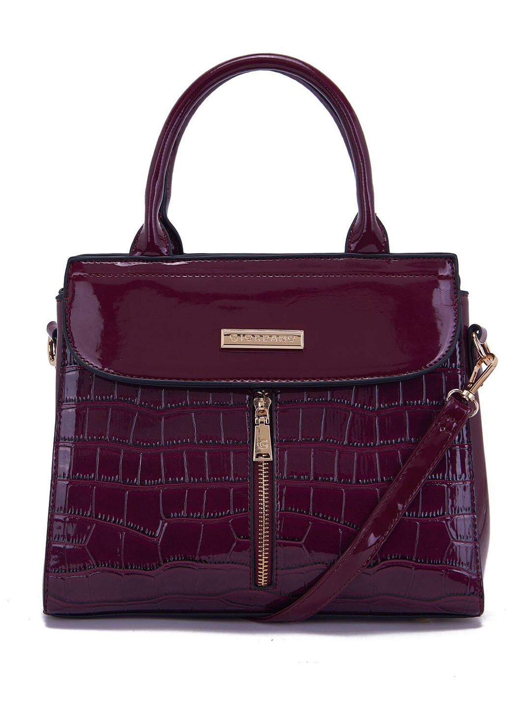 

GIORDANO Textured Structured Handheld Bag, Maroon