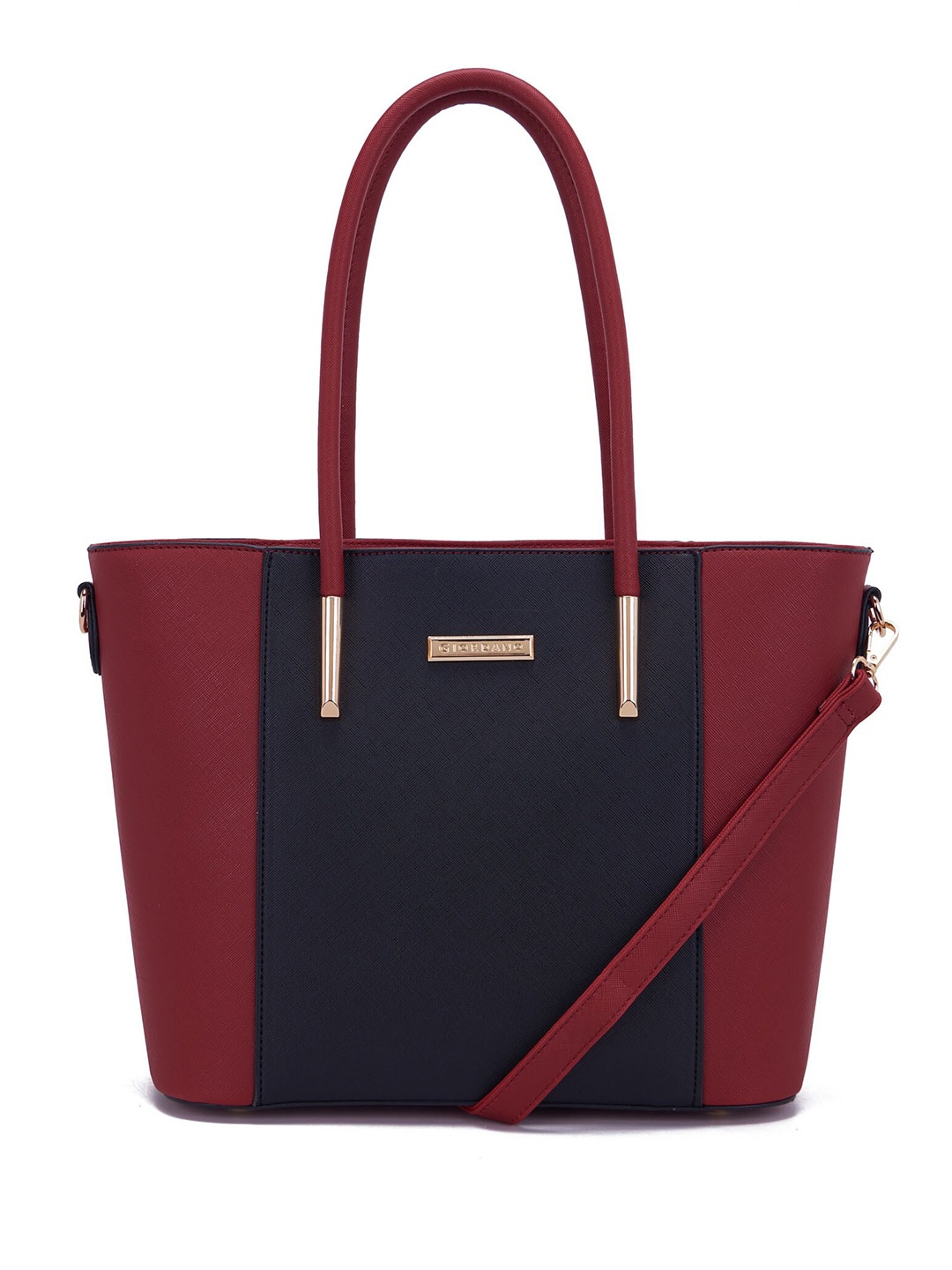 

GIORDANO Colourblocked Structured Shoulder Bag, Maroon