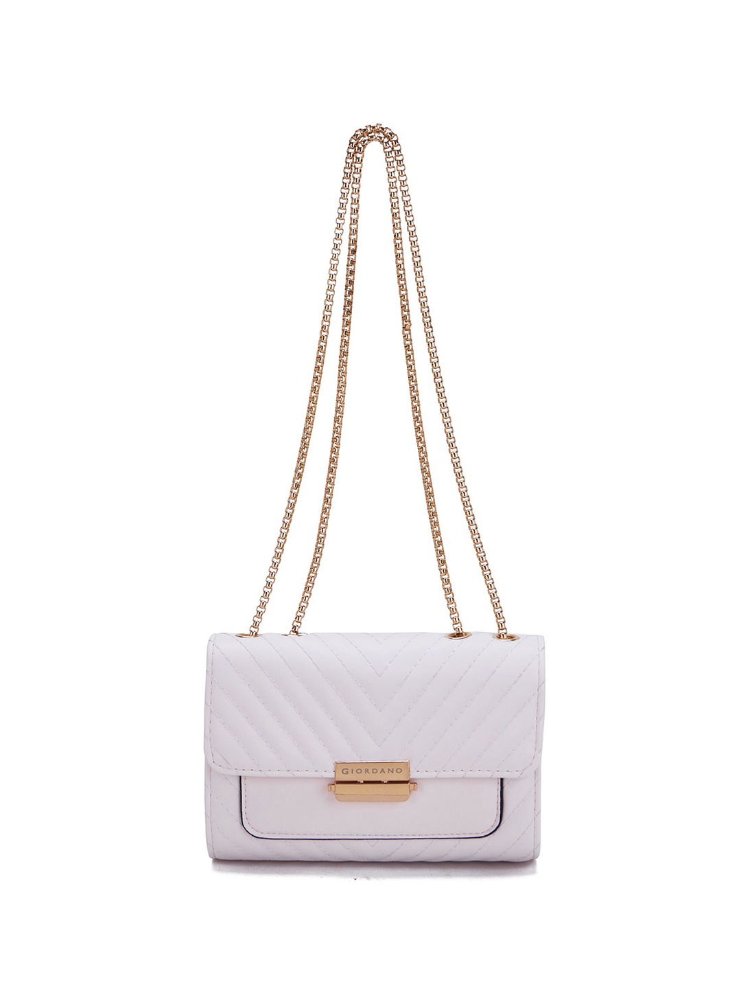 

GIORDANO Textured Structured Sling Bag, White