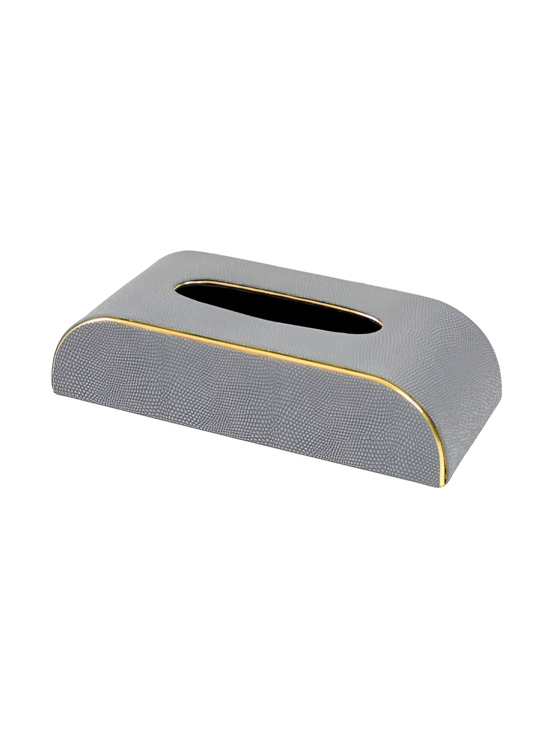 

ICHKAN Serpentine Grey & Gold Toned Textured Curve Tissue Holder