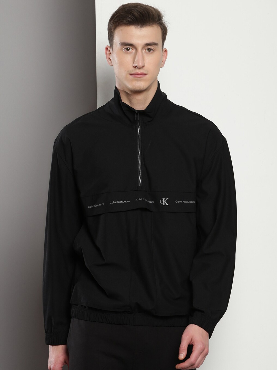 

Calvin Klein Mock Collar Sweatshirt, Black