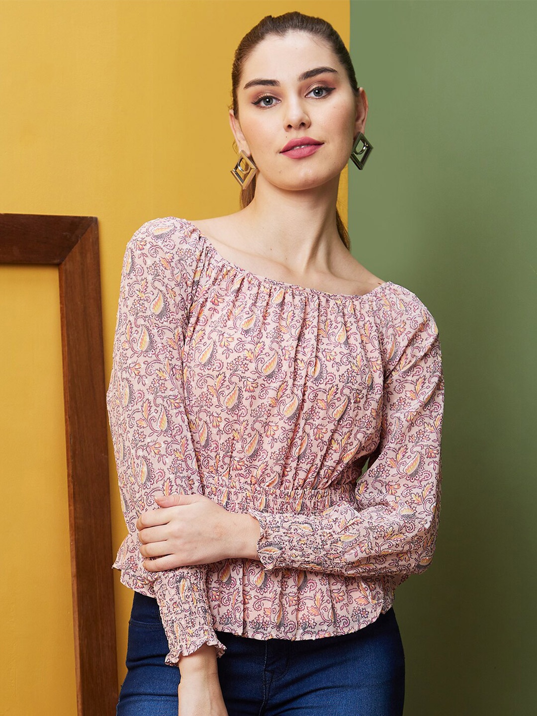 

Globus Floral Printed Top, Pink
