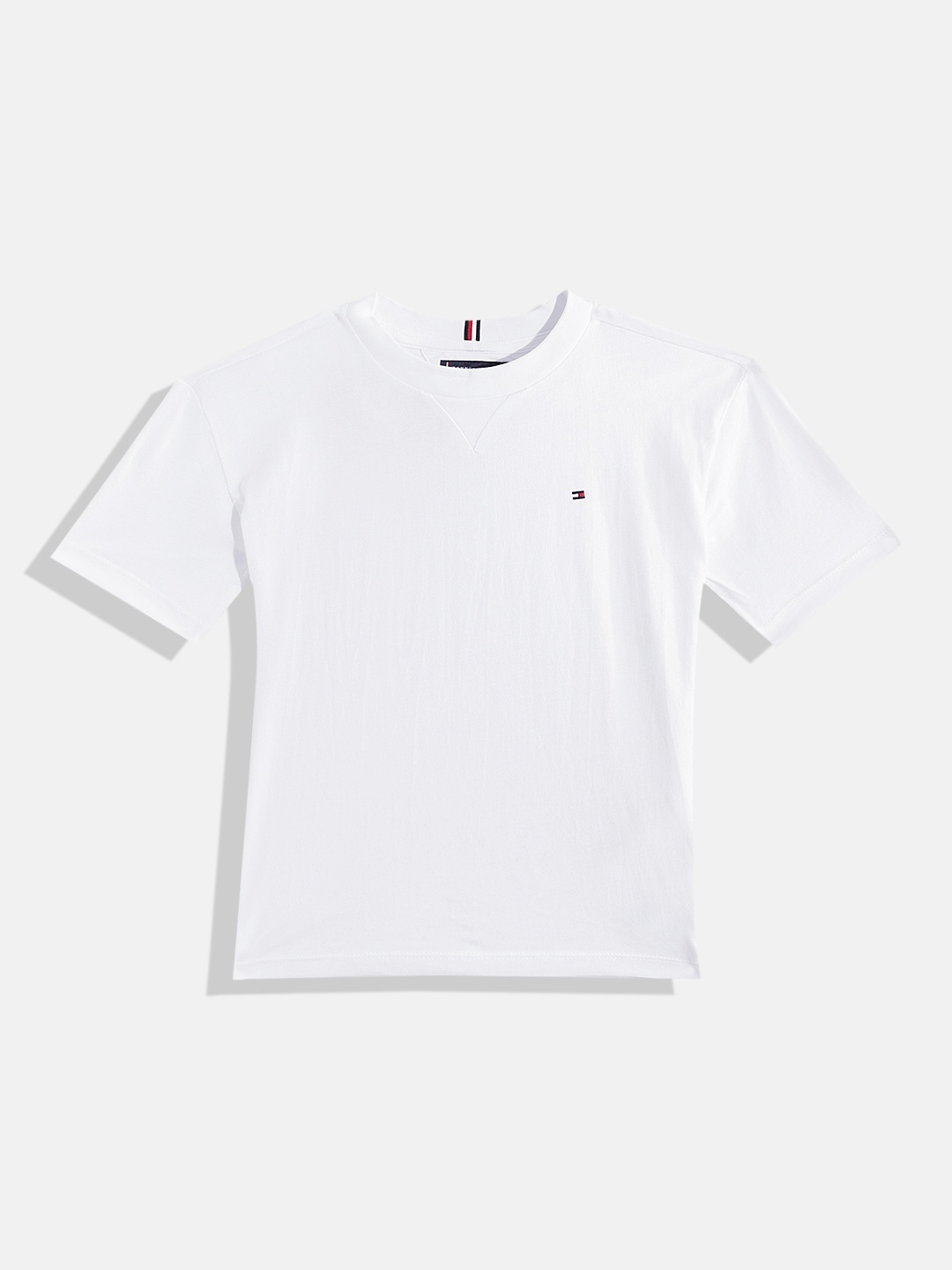 

Tommy Hilfiger Boys Pure Cotton Round Neck T-shirt, White