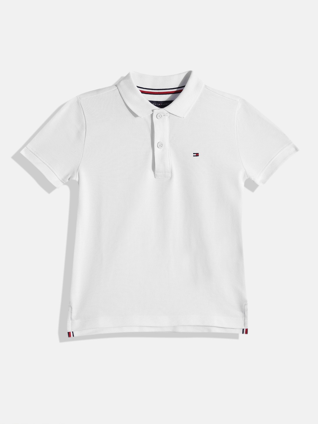 

Tommy Hilfiger Boys Polo Collar Pure Cotton T-shirt, White