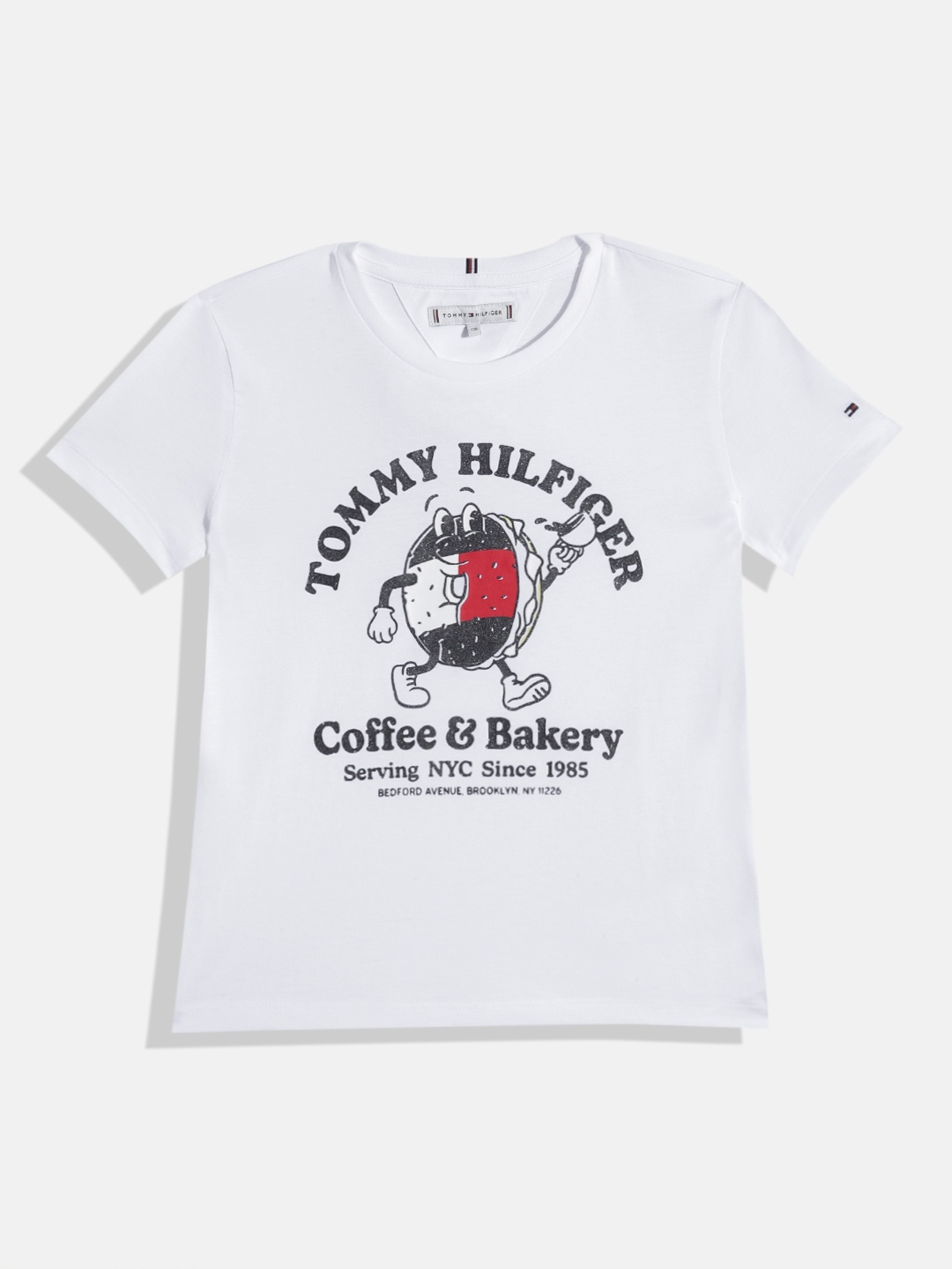 

Tommy Hilfiger Girls Cotton Printed T-shirt, White