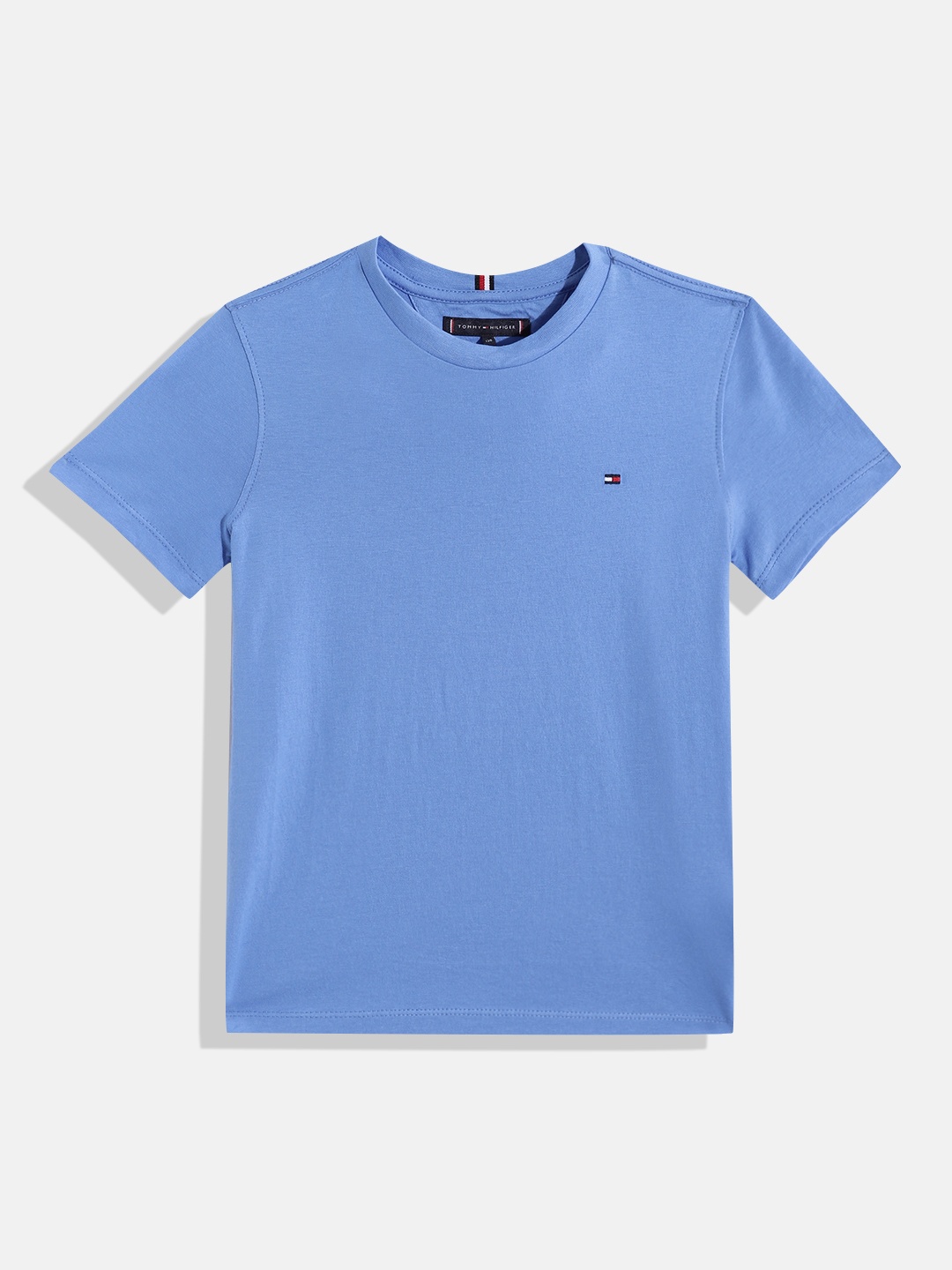 

Tommy Hilfiger Boys Round-Neck Pure Cotton T-shirt, Blue