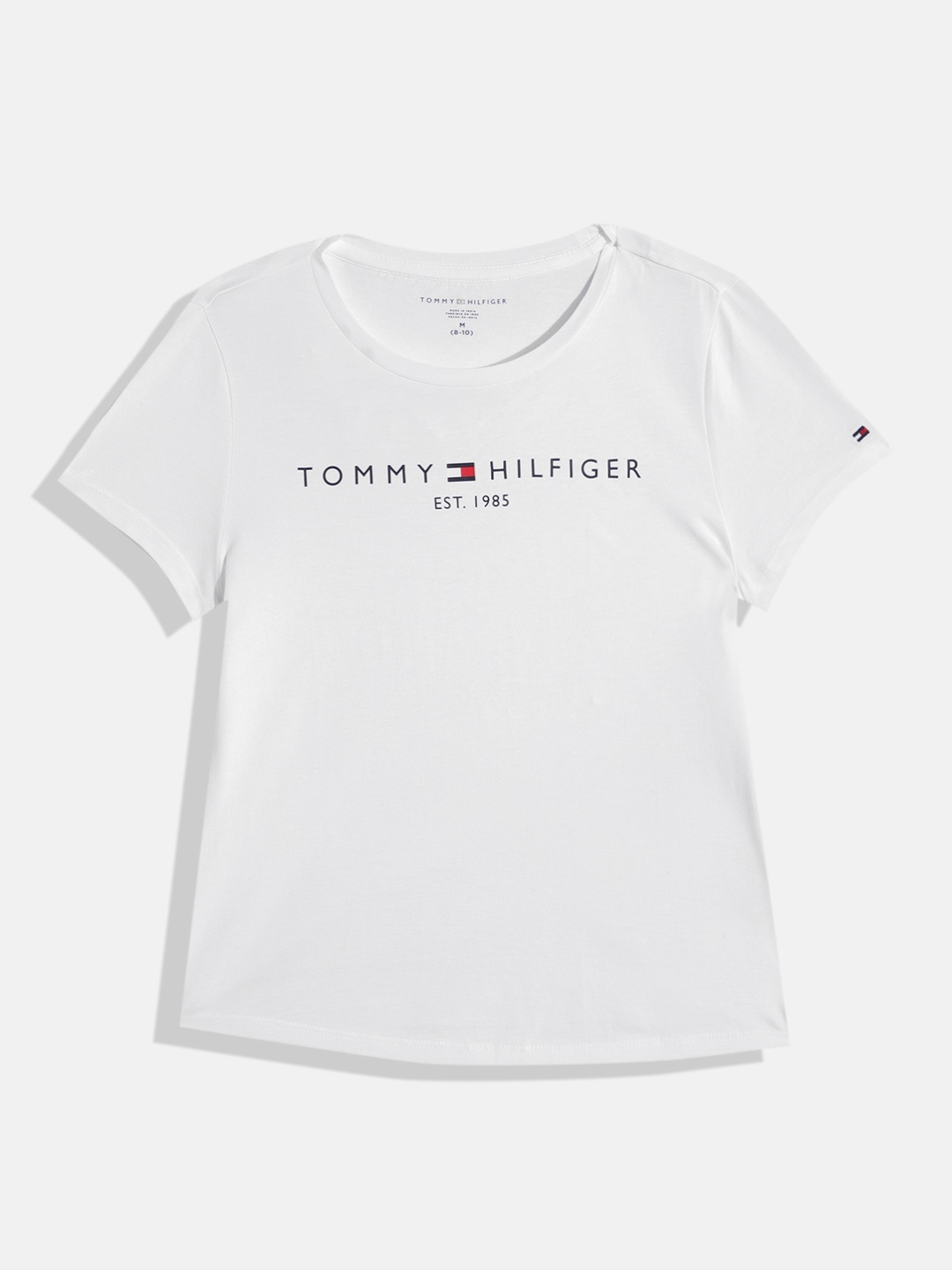 

Tommy Hilfiger Girls Brand Logo Printed T-shirt, White