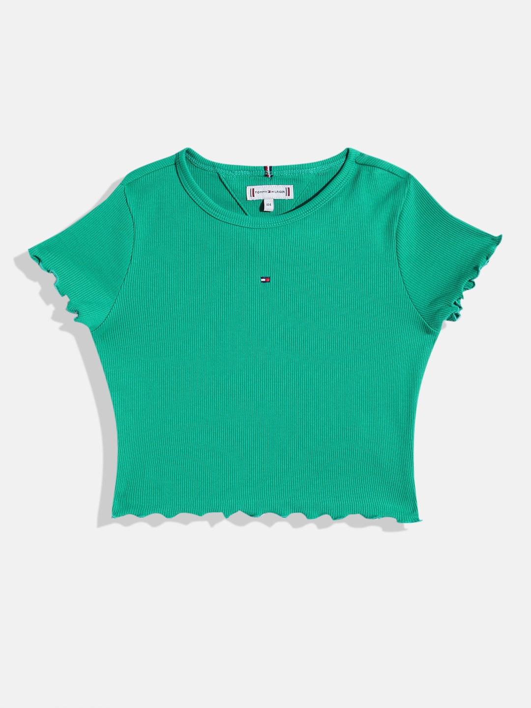 

Tommy Hilfiger Girls Round Neck Top, Green