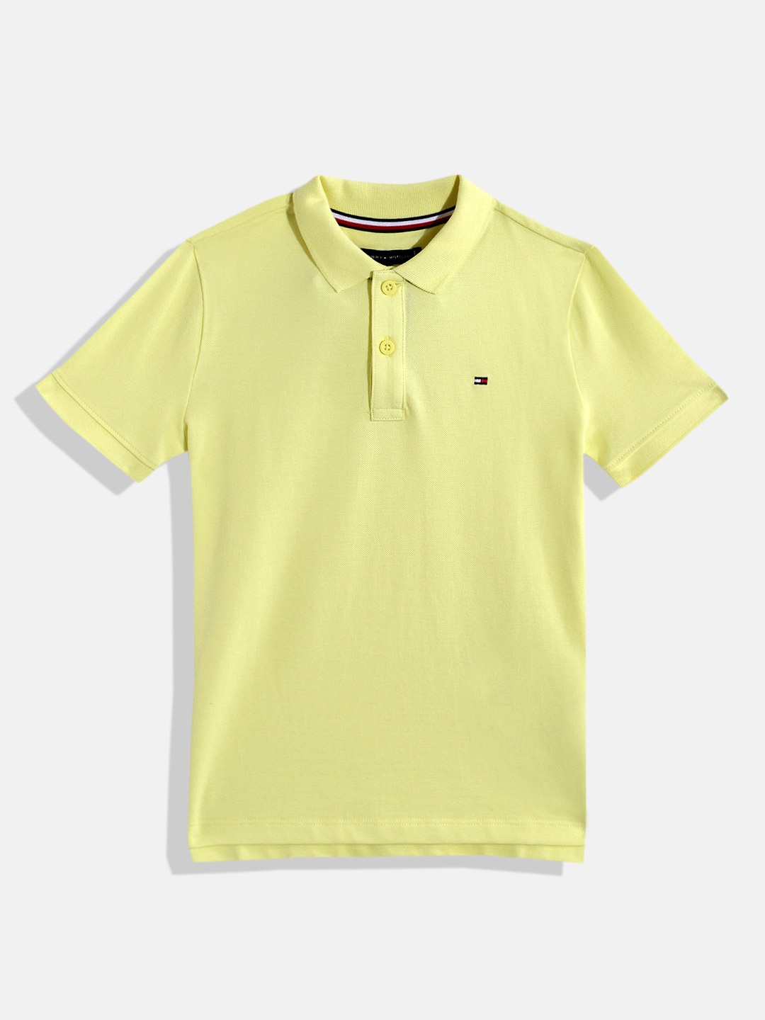 

Tommy Hilfiger Boys Polo Collar Pure Cotton T-shirt, Yellow