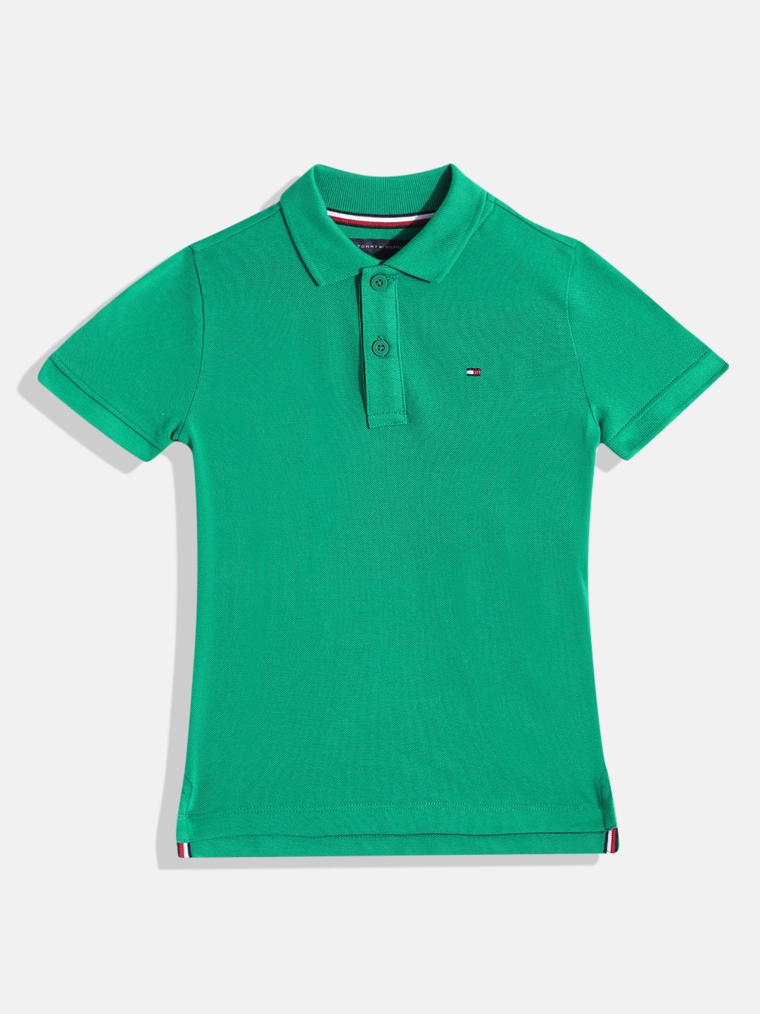 

Tommy Hilfiger Boys Polo Collar Pure Cotton T-shirt, Green