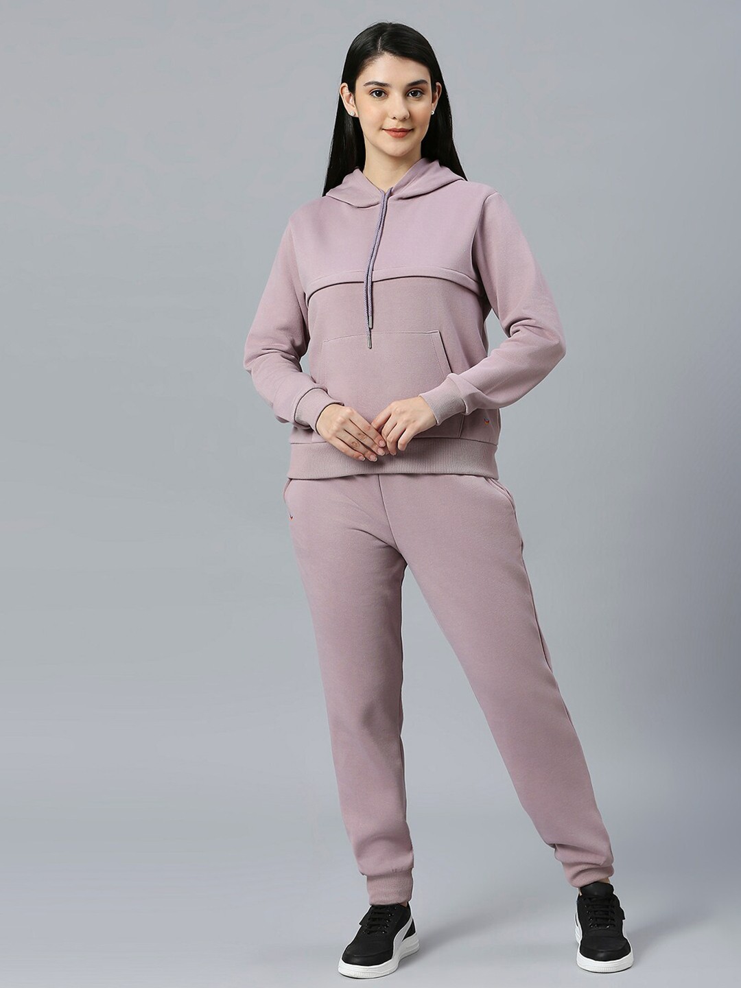 

True Shape Hooded Maternity Sweatshirt & Joggers, Mauve