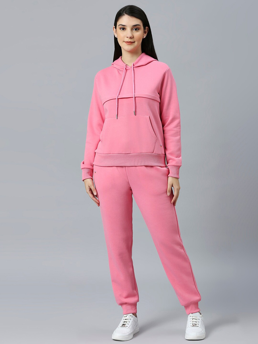 

True Shape Hooded Maternity Sweatshirt & Joggers, Pink