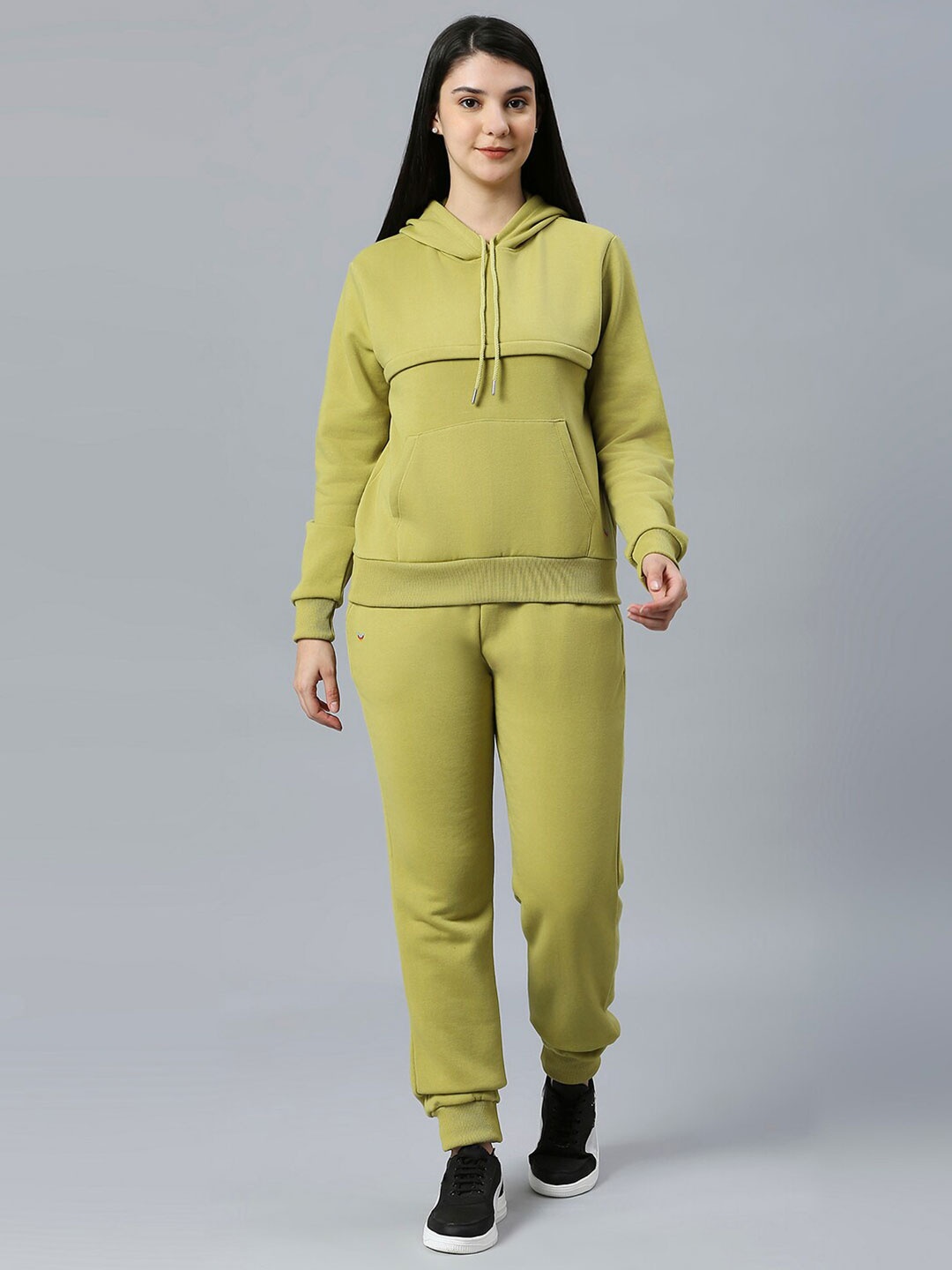

True Shape Hooded Maternity Sweatshirt & Joggers, Olive