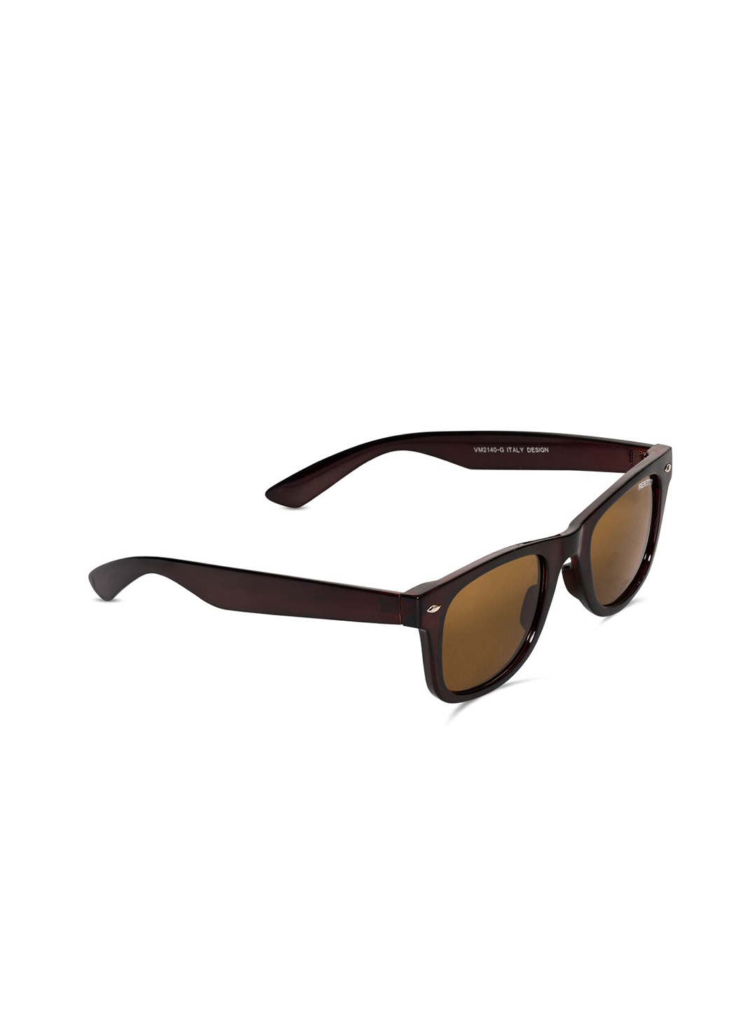

CHARLES LONDON Unisex Square Sunglasses With UV Protected Lens, Brown