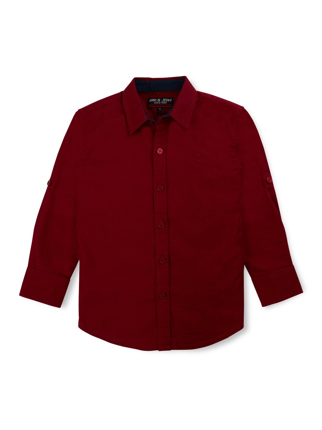 

Gini and Jony Boys Full Sleeves Cotton Casual Shirt, Red