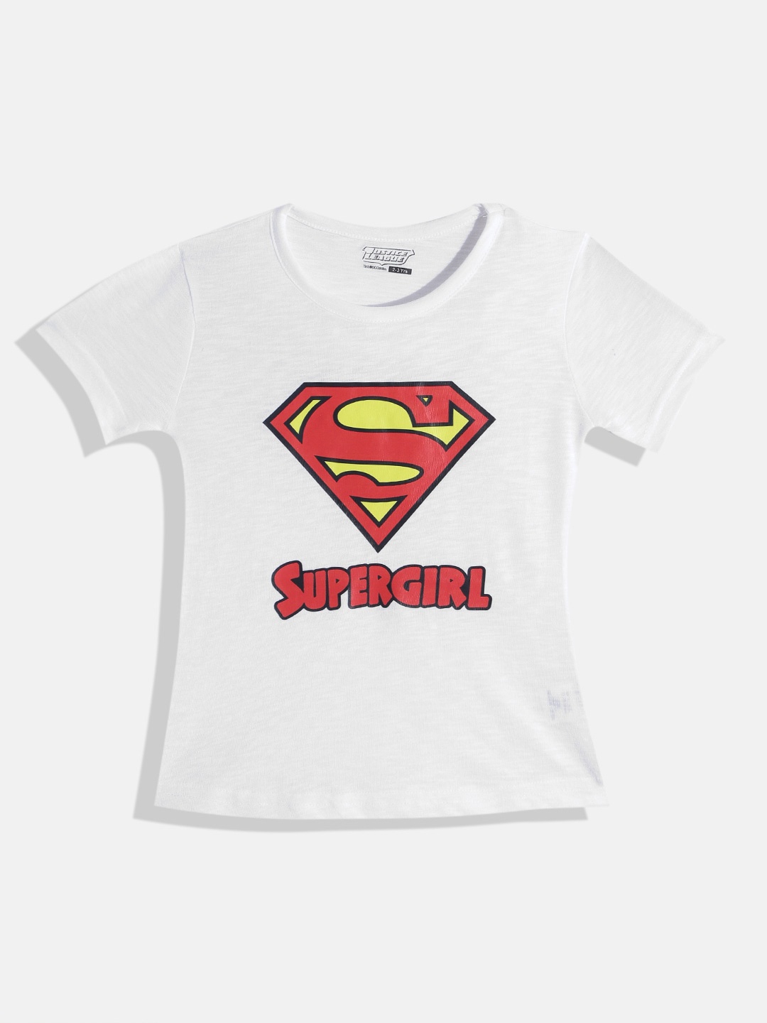 

Eteenz Girls Supergirl Printed Premium Cotton T-shirt, White